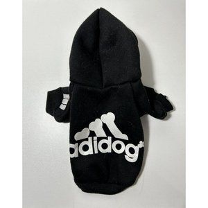 adidog Dog Hoodie Coat Jacket Small Dog Puppy Black XS